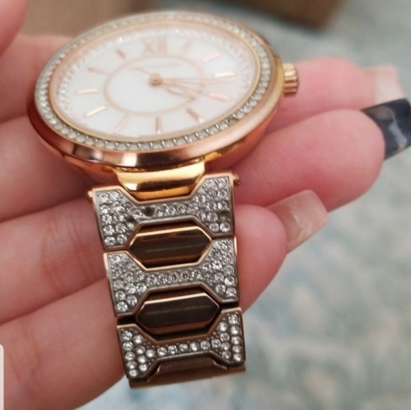 Ladies Wittnauer Dial Rose with Crystal Watch - Picture 3 of 4